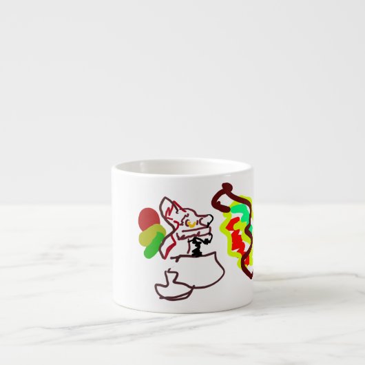 Fox Latte Fun Herbst Style Espressotasse (Vorderseite)
