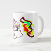 Fox Latte Fun Herbst Style Jumbo-Tasse (Vorderseite Rechts)