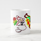 Fox Latte Fun Herbst Style Jumbo-Tasse (Vorderseite)