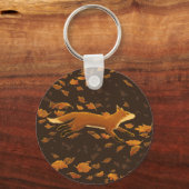 Fox läuft durch den Fall Schlüsselanhänger (Vorderseite)