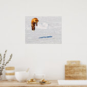Fox Leap | Yukon, Kanada Poster (Küche)