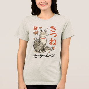 Fox-Legende   Japanisches Folklore-T-Shirt  Tri-Blend Shirt