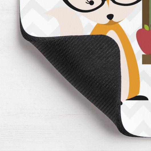 Fox-Lehrer an der Tafel Mousepad (Ecke)