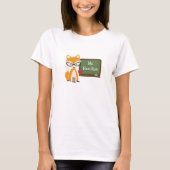 Fox-Lehrer an der Tafel T-Shirt (Vorderseite)