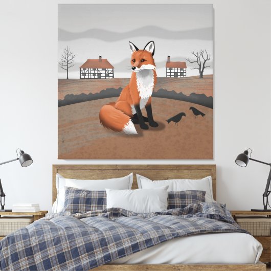 Fox Leinwanddruck (Insitu (Schlafzimmer))