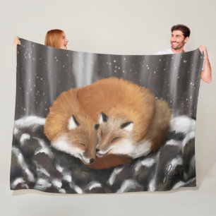 Fox-Liebe auf Stone Haven Fleecedecke