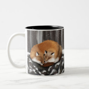 Fox-Liebe auf Stone Haven Zweifarbige Tasse