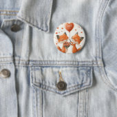 Fox-Liebe-Design mit anpassbaren Initialen Button (Beispiel)