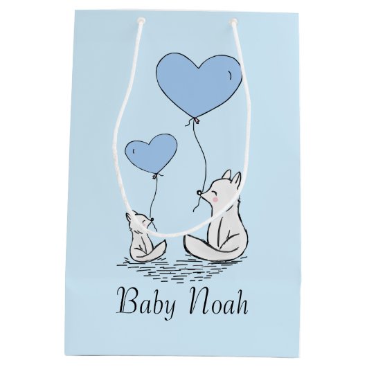 Fox Liebe Gift Bag Mittlere Geschenktüte (Rückseite)