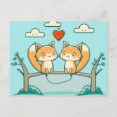 Fox-Liebe-Postkarte Postkarte (Vorderseite)