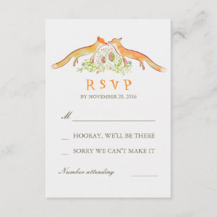 Fox Liebe Wedding RSVP Cards