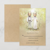 Fox Liebe Wedding RSVP Cards Karte (Vorne/Hinten)