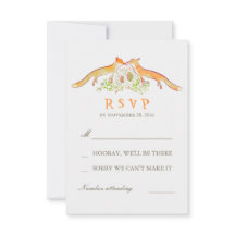 Fox Liebe Wedding RSVP Cards