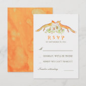 Fox Liebe Wedding RSVP Cards Karte (Vorne/Hinten)