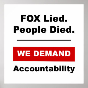 FOX Lied. Die Leute starben. Poster