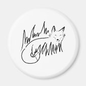 Fox Line Art Magnet (Vorne)