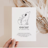 Fox Line Zeichnend Einladung zum Geburtstag