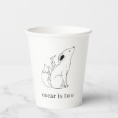 Fox Line Zeichnend Pappbecher (Vorderseite)