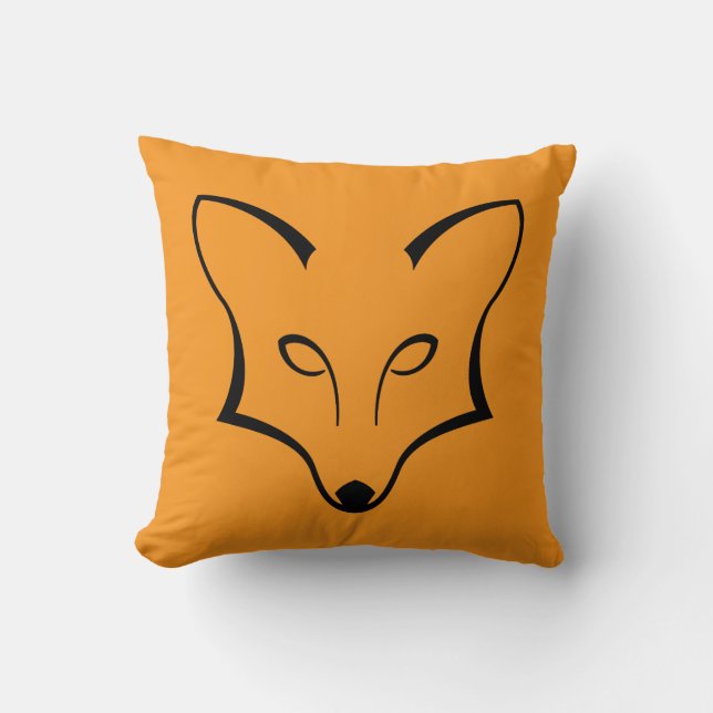 Fox Logo Throw Pillow Kissen (Vorderseite)