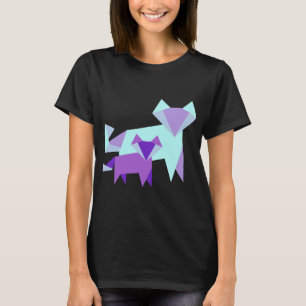 Fox Lover Cool schauend Mutter Fox Niedlich Origam T-Shirt