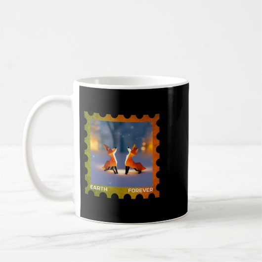 Fox Lover EARTH FOREVER Environmental Protection S Kaffeetasse (Links)