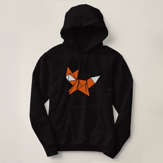 Fox Lover Niedlich Origami Red Fox Japanisch Minim Hoodie (Design vorne)