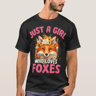 Fox Lover nur ein Mädchen, das Füchse Lieben T-Shirt