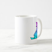 Fox Lover Origami Vaporwave ästhetische Retro Lieb Kaffeetasse (VorderseiteRechts)