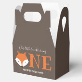 Fox macht ein Süße Tier ersten Geburtstag Geschenkschachtel (Geöffnet)