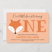 Fox macht einen ersten Geburtstag Einladung (Vorderseite)