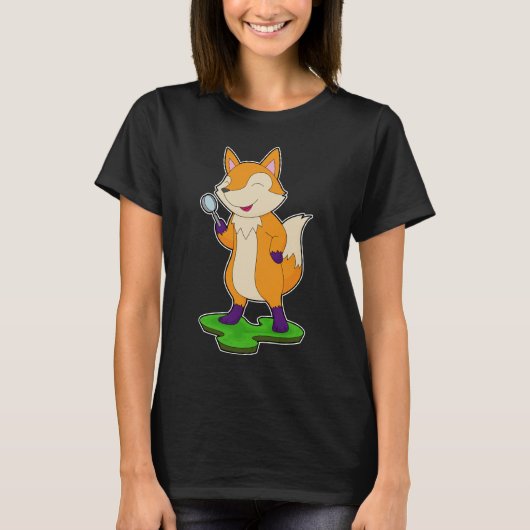 Fox Magnifying Glas T-Shirt (Vorderseite)