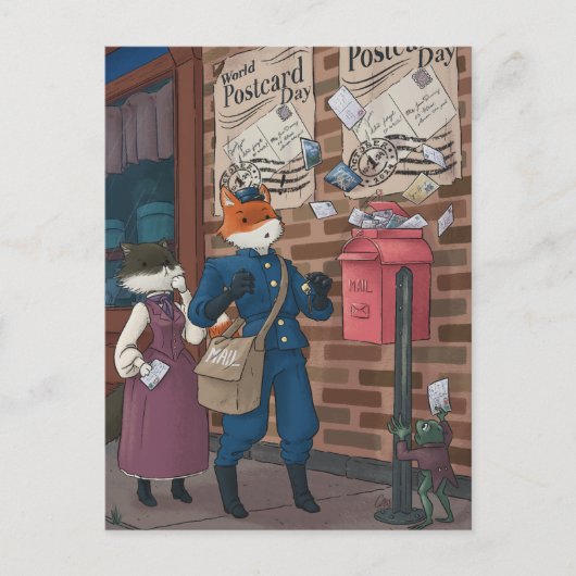 Fox Mail (Weltpostkartentag 2024) Postkarte (Vorderseite)