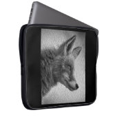 FOX-MALERIERUNG STIL SCHWARZ UND WEISS LAPTOPSCHUTZHÜLLE (Vorne Rechts)