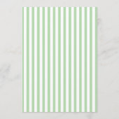 Fox Mama and Baby Shower Pale Green Stripes Cute Einladung (Rückseite)
