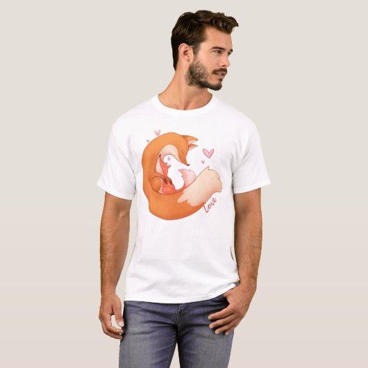Fox-Mama und Baby-T - Shirt (Vorne ganz)