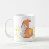 Fox-Mamma und -baby-Tasseroter Fox-Kunst-Geschenk Kaffeetasse (Links)