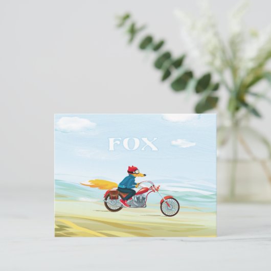 Fox-Man-Postkarte Postkarte (Stehend Vorderseite)