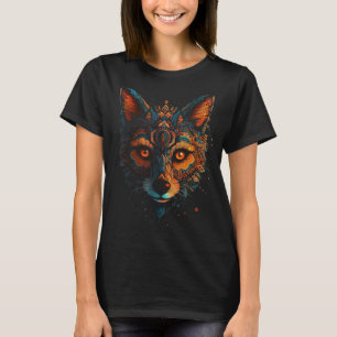Fox Mandala Fantasy Art - Artwork Fox T-Shirt