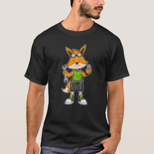 Fox Mechanic Wrench T-Shirt (Vorderseite)