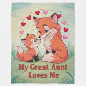 Fox meine große Tante-Liebe Fleecedecke (Vorderseite)
