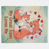 Fox meine große Tante-Liebe Fleecedecke (Vorderseite (Horizontal))