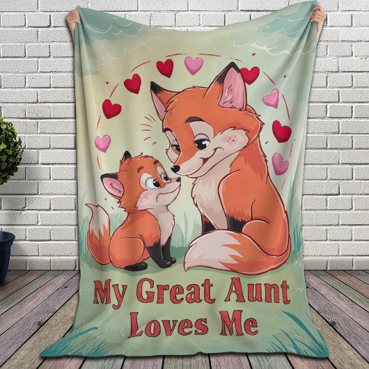 Fox meine große Tante-Liebe Fleecedecke