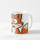 Fox Meme Cartoon Funny Kaffeetasse (VorderseiteRechts)