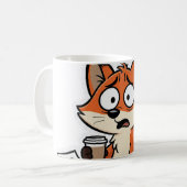 Fox Meme Cartoon Funny Kaffeetasse (Vorderseite Links)