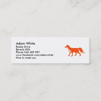 Fox Mini Visitenkarte