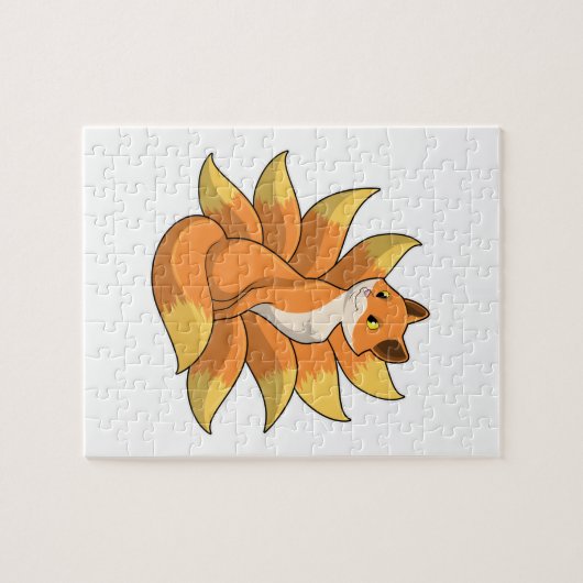 Fox mit 9 Fox-Schwänzen Puzzle (Horizontal)