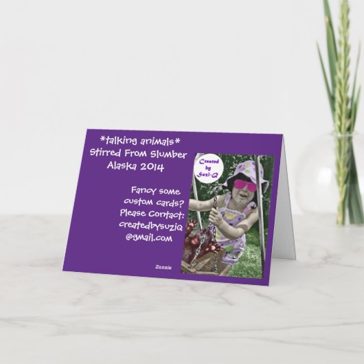 Fox mit Attitude Card Karte (Rückseite)