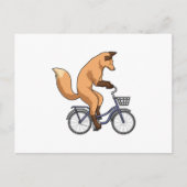 Fox mit Bicycle Postkarte (Vorderseite)