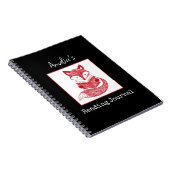 Fox mit Book Personalisiert Reading Notebook Notizblock (Rechte Seite)