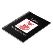 Fox mit Book Personalisiert Reading Notebook Notizblock (Linke Seite)